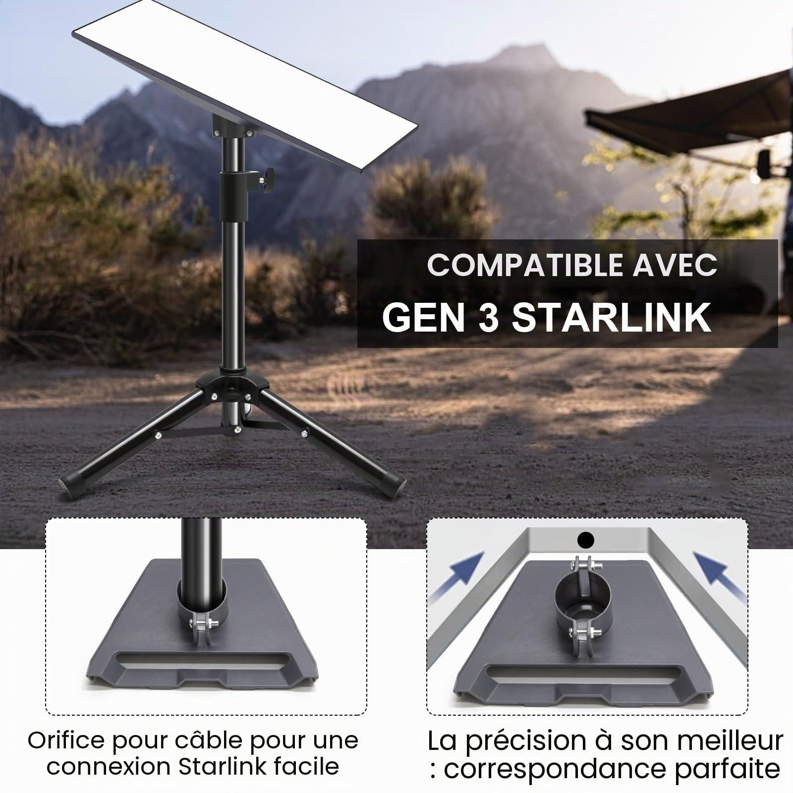 Trépied pour Starlink Gen 3, Support Compatible avec Starlink Gen 3
