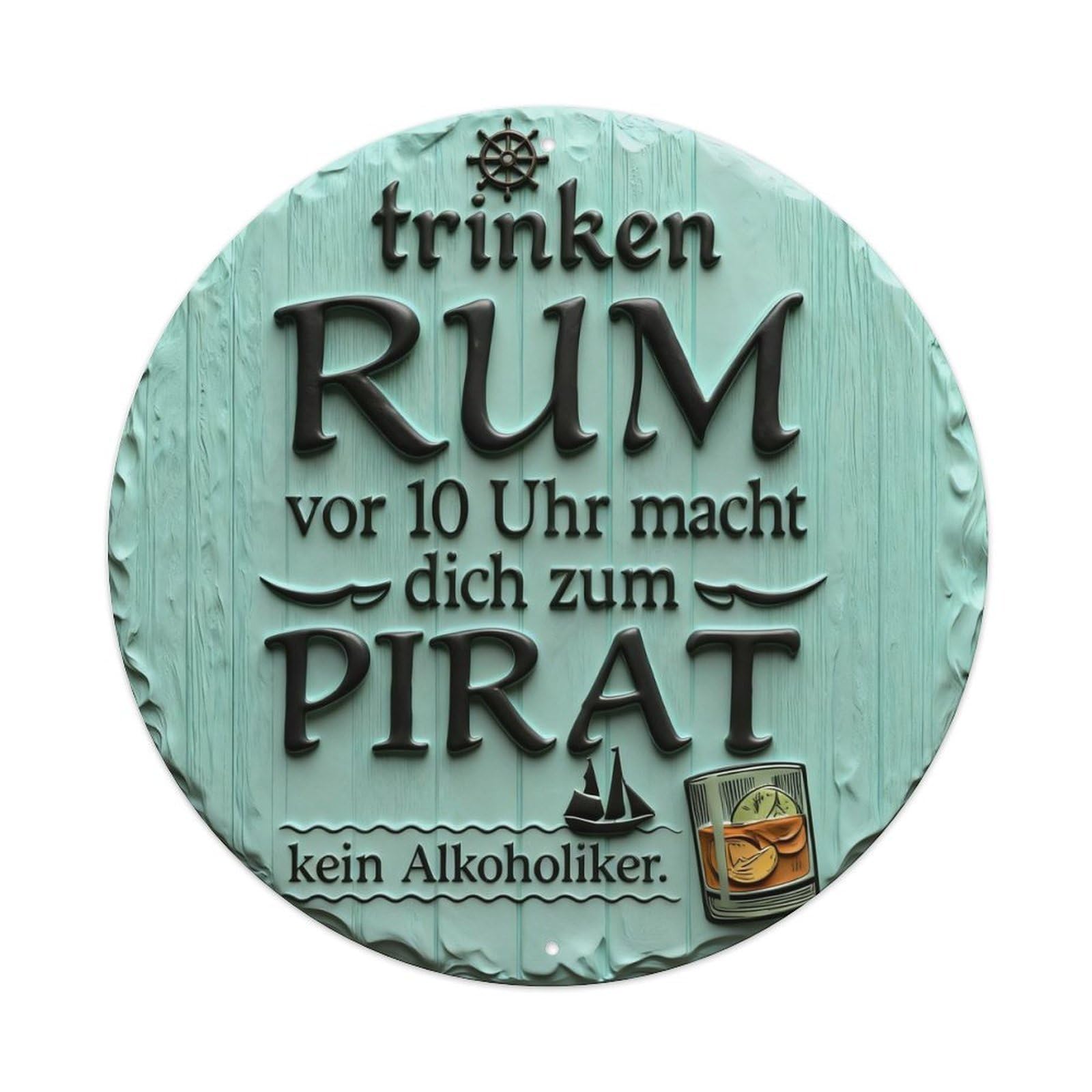 Zlatcbu Vintage Drinking Rum Before 10 O'clock Makes You_jp3d0 Metal Tin Sign Retro Wall Art Poster, Decor For Home Living Room Bar Cafe Garage, 8X8 Inch