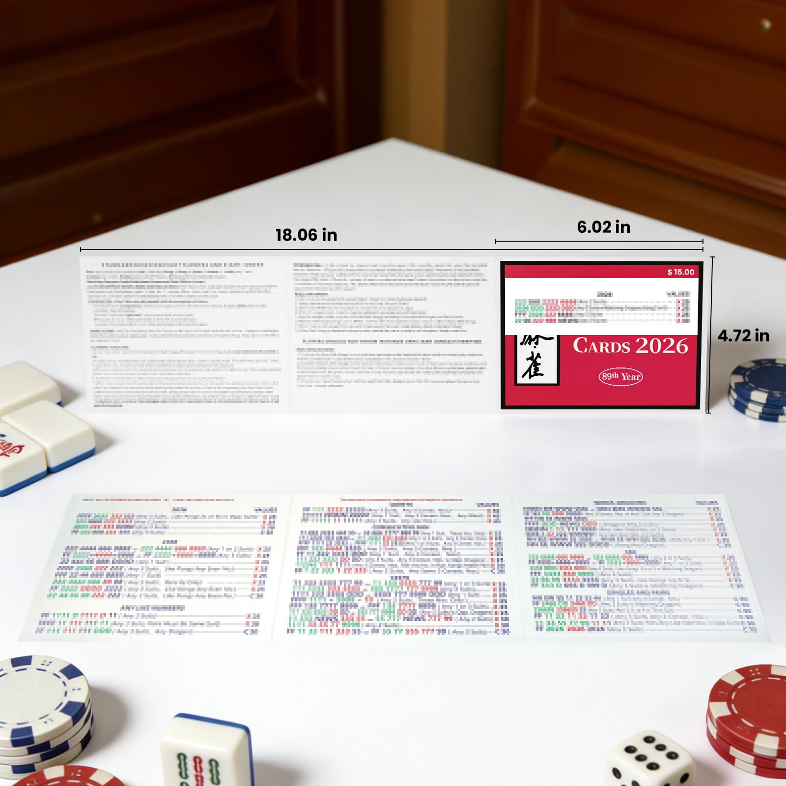 4Pcs Mahjong Card - 2026 Upgrade Large Print American Mahjong Cards Revision, Easy to Read Mahjong Card for Enthusiasts, Holiday Gatherings with Friends & Family — view 3