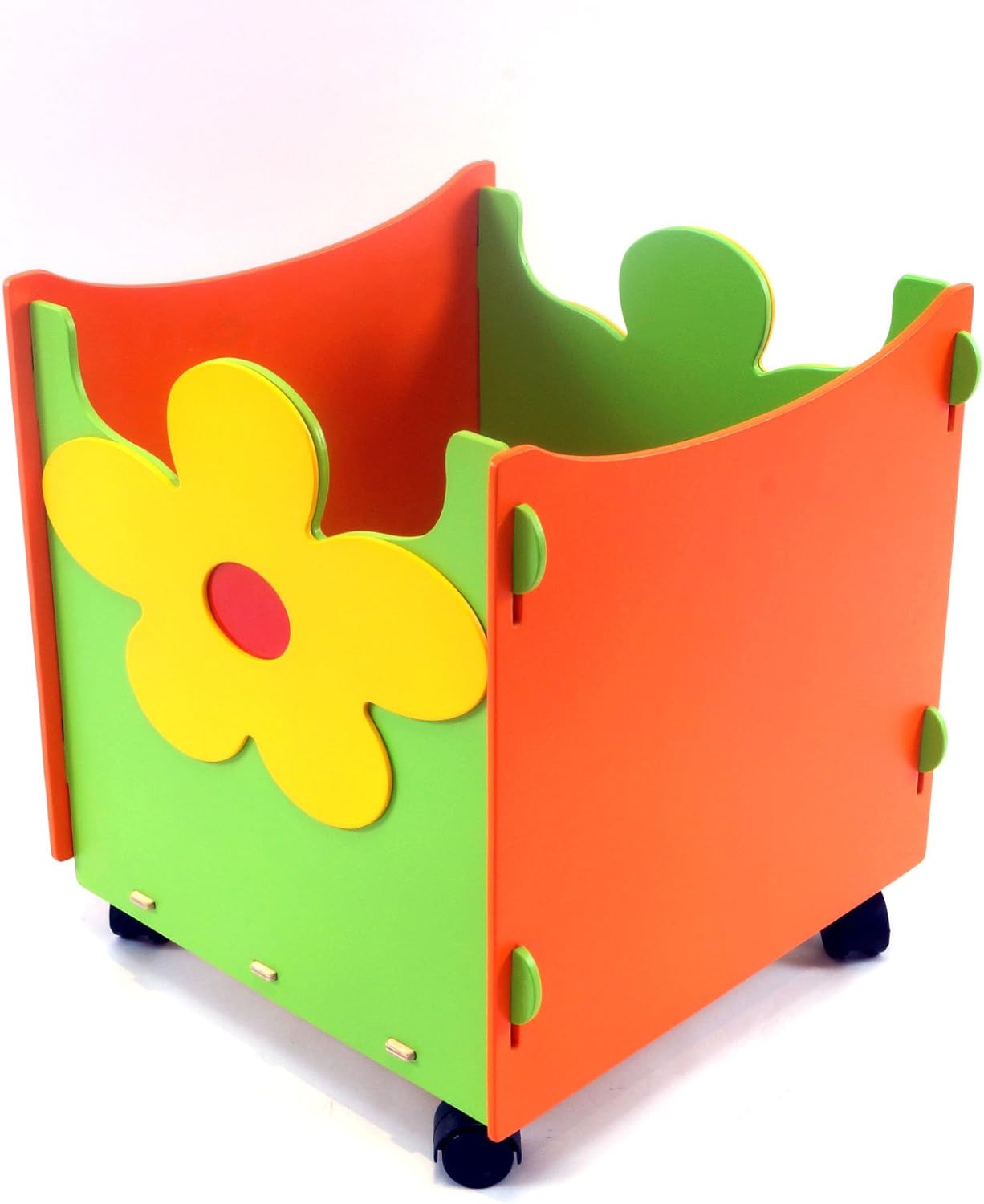 Childrens Wooden Toy Storage Box Flower Amazon.co.uk Home & Kitchen