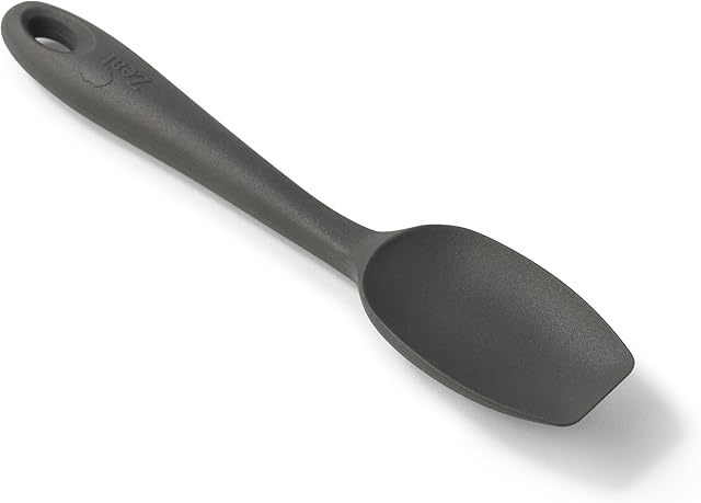 Zeal J221T Scratch Non-Stick Spatula Spoon Small (7/20cm), Silicone, Dark Grey, 7-Inch