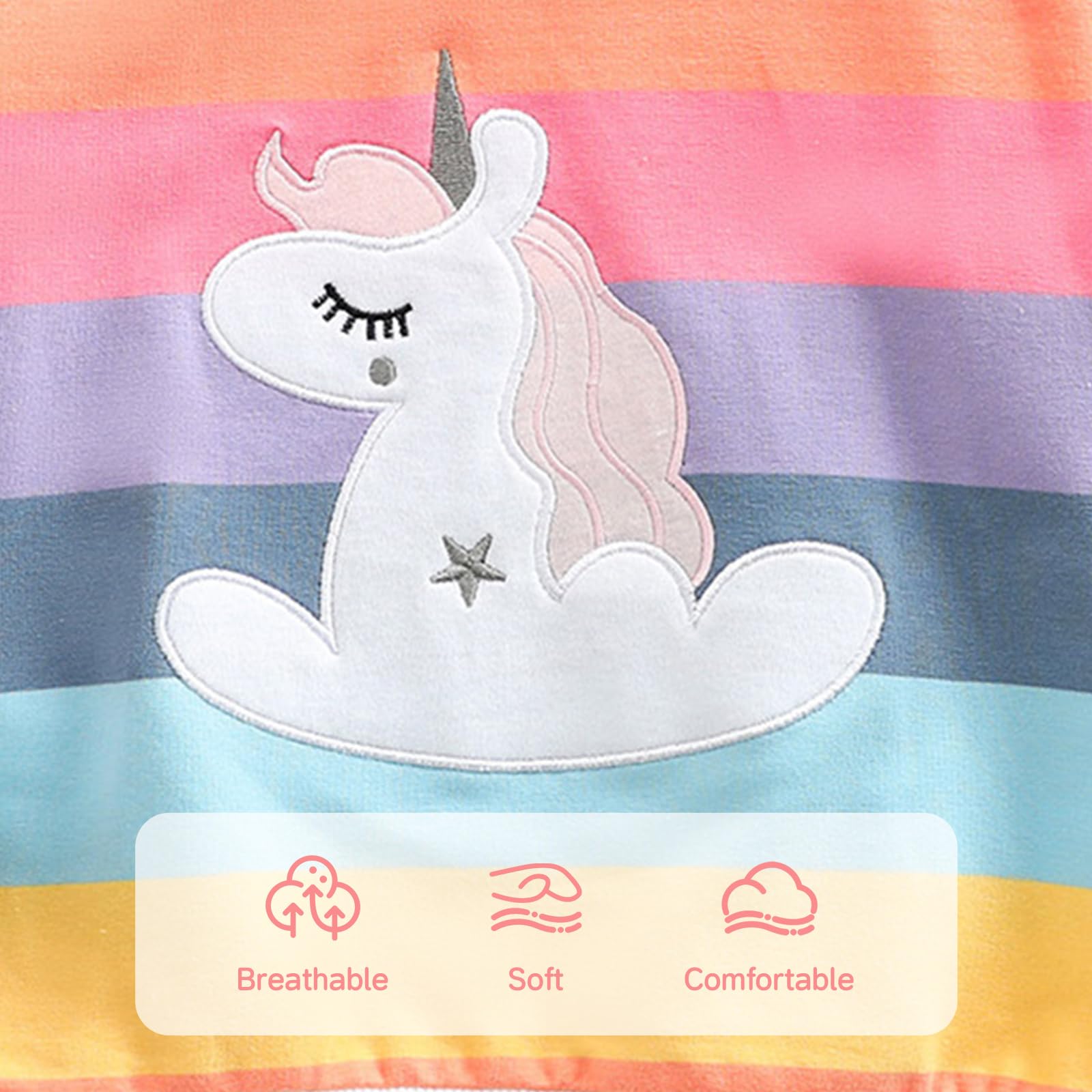 Baby Sweatshirt Weihnachten Langarmshirt Jungen Mädchen Winter Weihnachtsmann Fleecepullover Mädchen Einhorn Santa Print Baumwolle Sweatshirt 12-24 Monate Mehrfarbig Einhorn