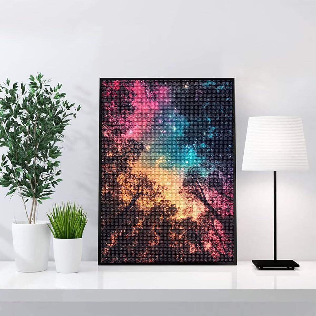 Diamond Painting Kit Completo, Diamond Painting Paesaggio, 5D Pittura Diamante Kit Manualidades Adultos DIY Diamantini Crystal Art Disegni Ricamo a Punto Croce Artigianale, 90x120cm Foresta j0-654