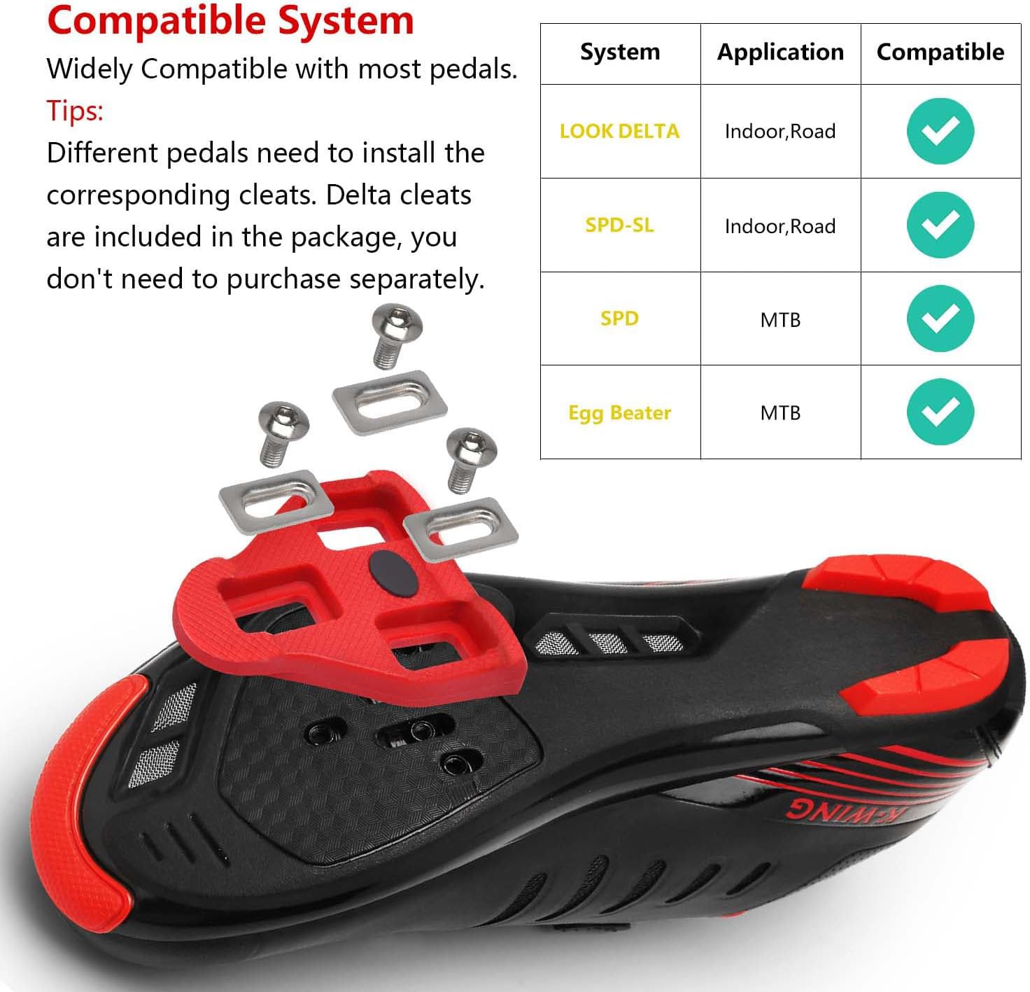 Unisex Cycling Shoes Compatible with pelaton Indoor Road Bike Shoes Mountain Bike Shoes for Men and Women Delta Cleats Clip Outdoor Pedal Bicycle Shoes MTB Shoes for Men - Image 6