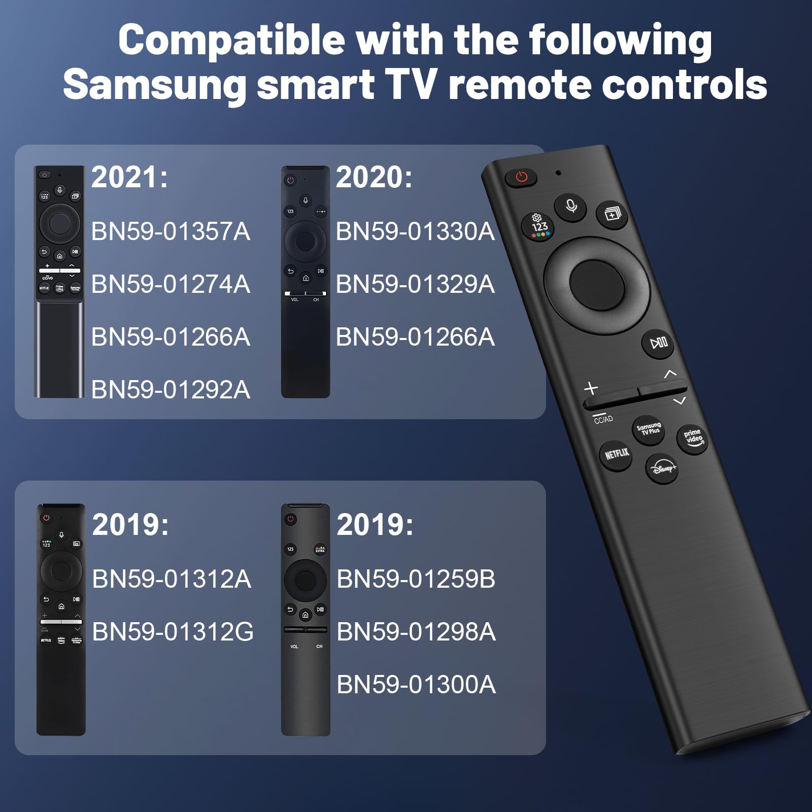 Repuesto para control remoto de TV Samsung, control remoto, control de voz compatible con BN59-01385A 2022, para la mayoría de televisores inteligentes Smasung Crystal UHD QLED The Frame QLED 4K 8K
