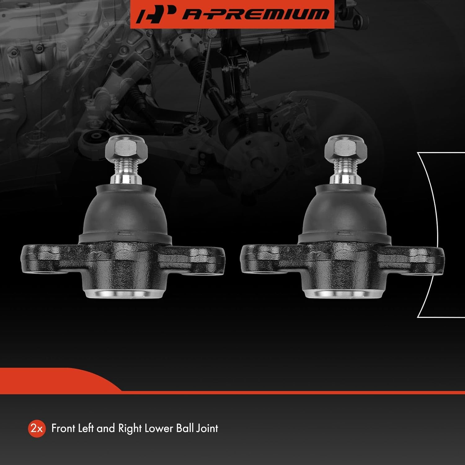 A-Premium 2 x Front Lower Ball Joints, Compatible with Kia Optima 2001-2006, Amanti 2004-2006, Magentis 2001-2006