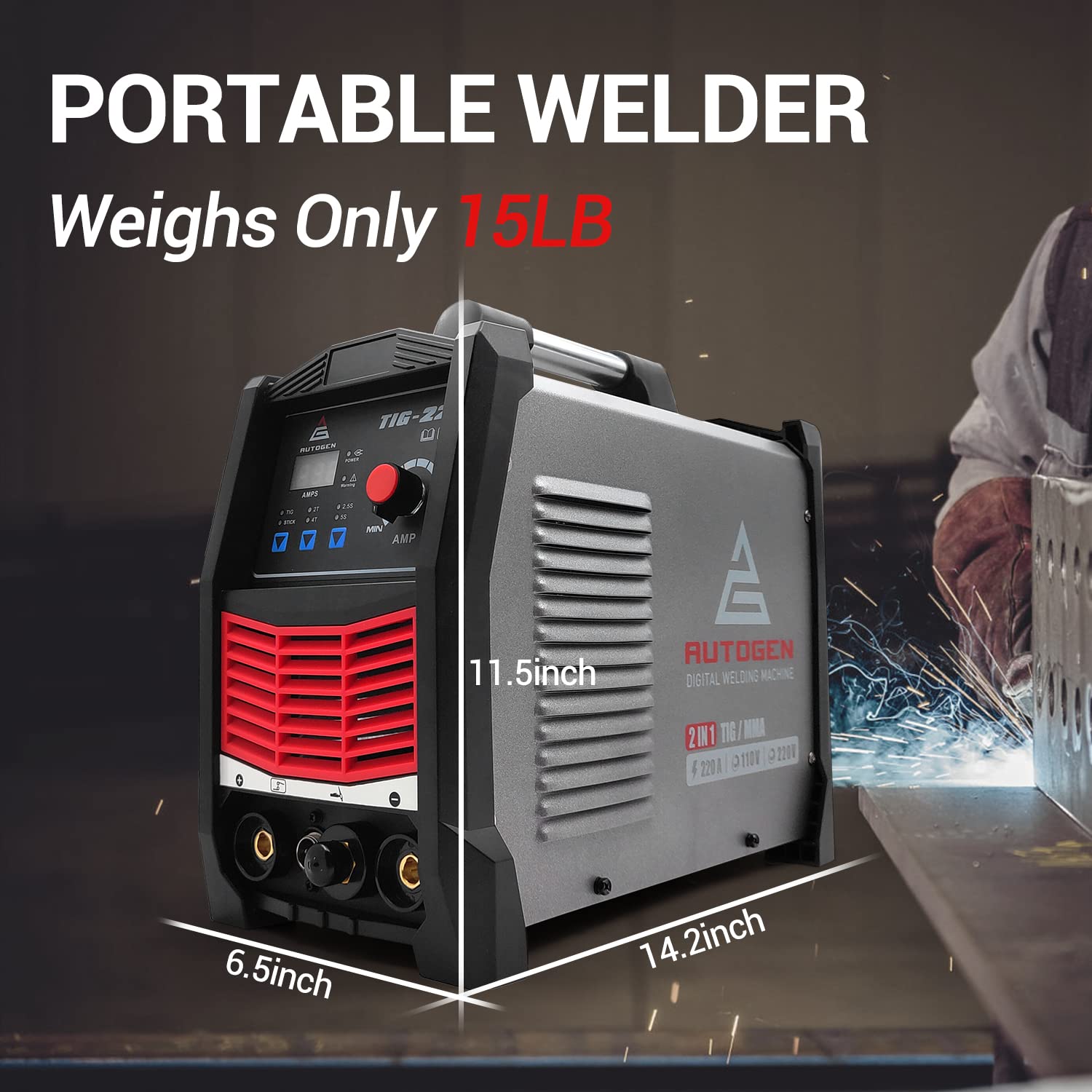 Amazon | AUTOGEN TIG溶接機 高周波TIG/ARC/Stick 2イン1溶接機 220