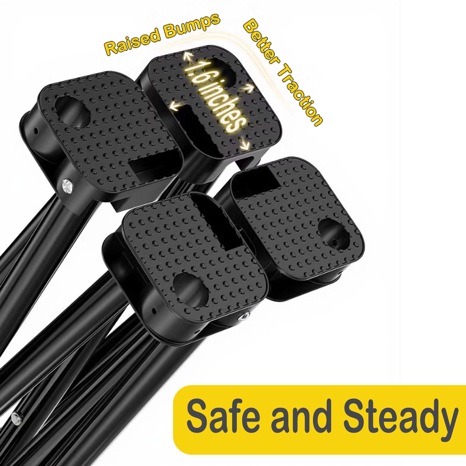HASIKA Taburete plegable, 2 paquetes, taburete plegable para camping, 400 libras, soporte fuerte, otomana para viajes, jardinería, pesca, senderismo, barbacoa