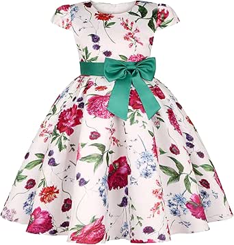 Amazon.com: Little Girls Ruffle Lace Tulle Dress Kids Girl Sundress ...