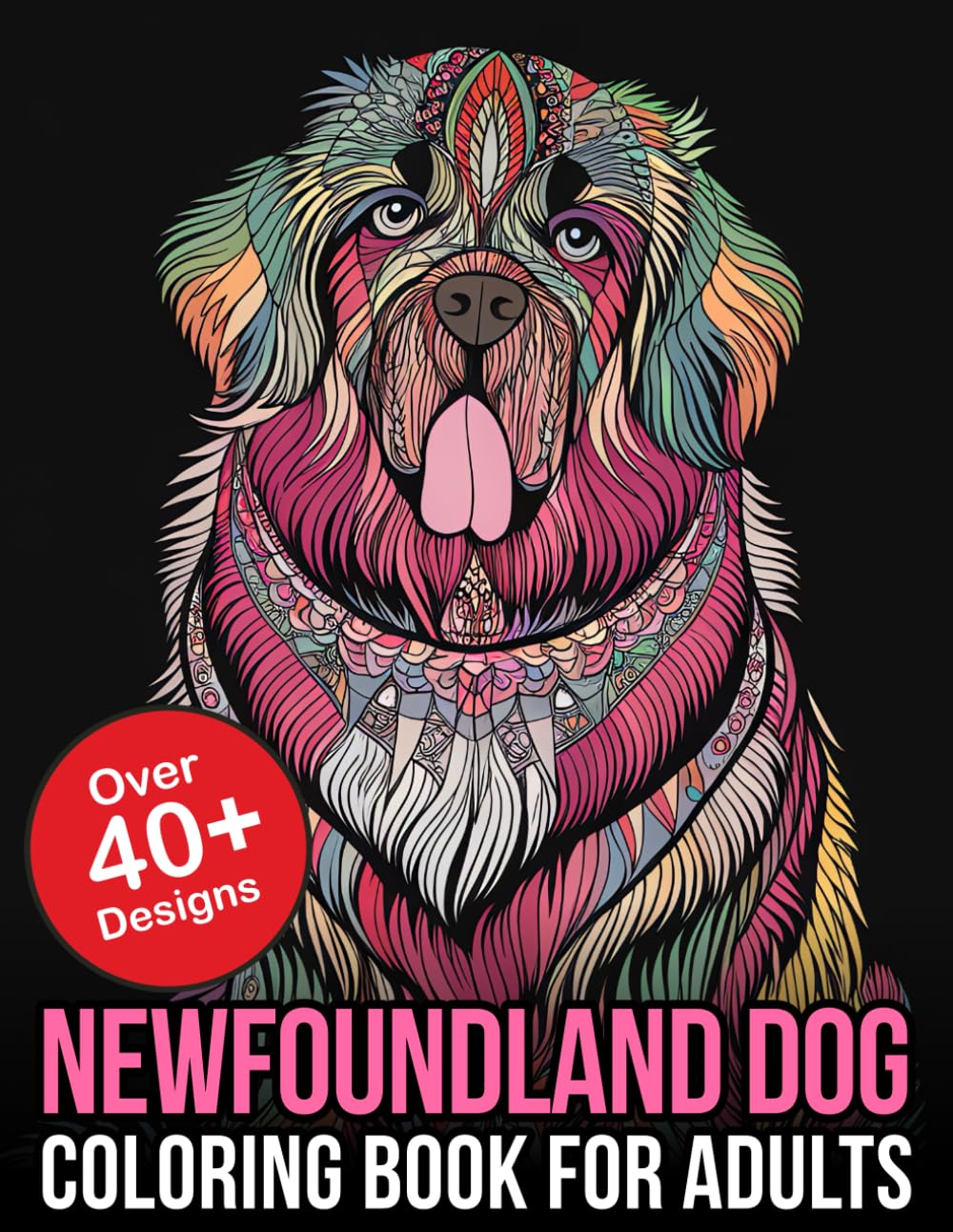 Newfoundland Dog Coloring Book for Adults