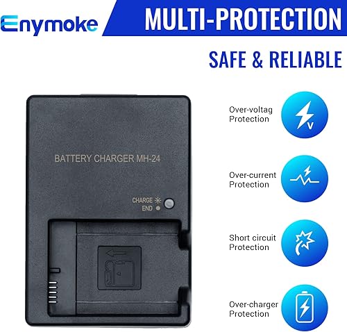 Miniatura 5 de Cargador de batería MH-24 compatible con Nikon EN-EL14 EN-EL14A batería para Nikon D5100 D5200 D5300 D5500 D5600 D3100 D3200 D3300 D3400 D3500 Df