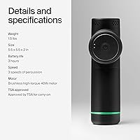 Vista 7 de Hyperice Pistola de masaje de percusión portátil Hypervolt Go 2 con tecnología Quiet Glide, 3 velocidades, 2 cabezales intercambiables Accesorio