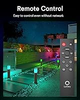 Vista 7 de Lumary 6 Pack Smart Pathway Lights 2100LM, RGBAI/Cool/Warm White, Aluminum Wired Landscape Lighting IP65 Waterproof Works with Wi-Fi