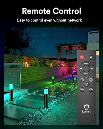 Miniatura 7 de Lumary Paquete de 6 luces inteligentes para caminos de 2100 lm, RGBAIblanco fríocálido, iluminación de paisaje con cable de aluminio IP65,