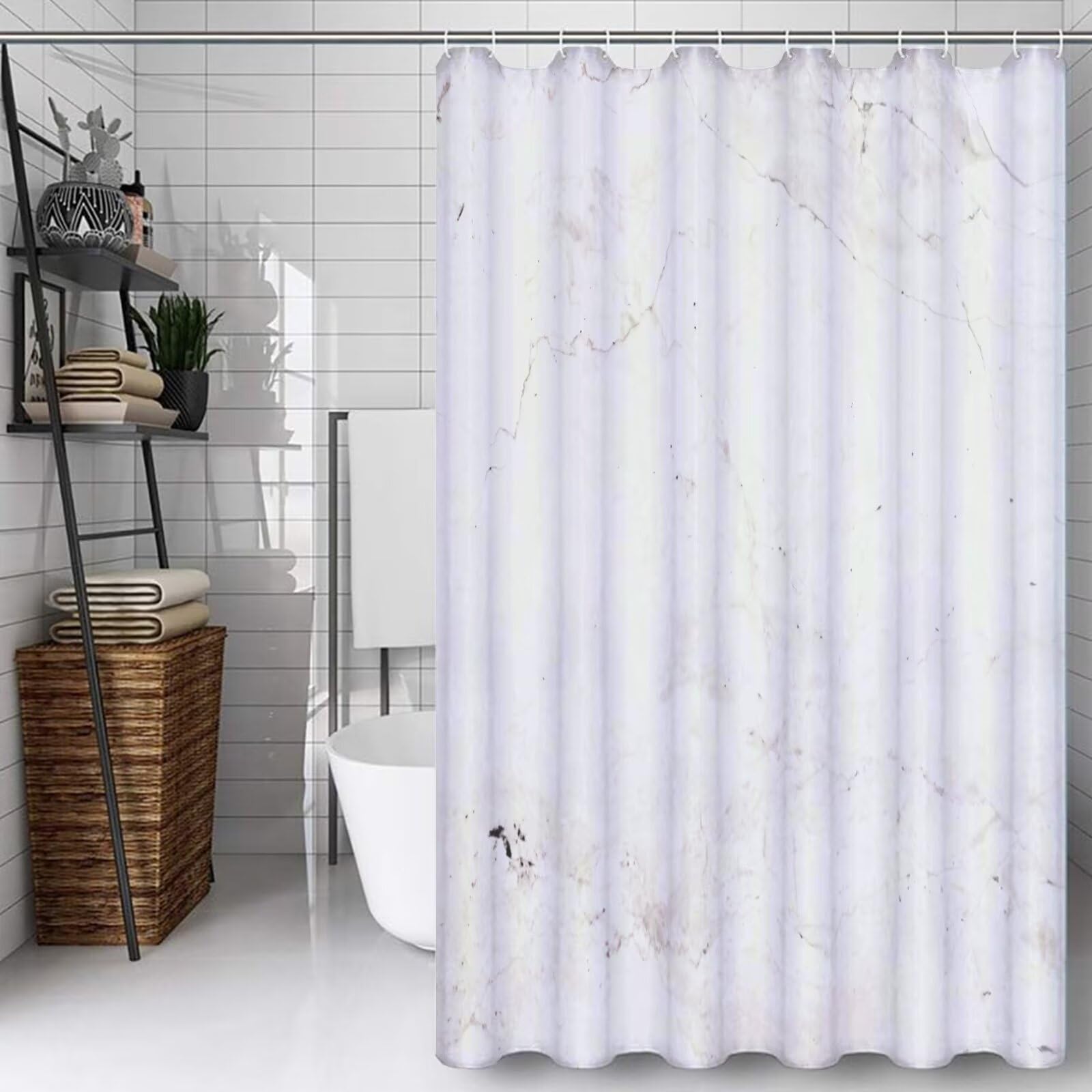 Rideau de douche texture 180x180cm idéal pour moderniser la salle de bain de votre hôtel