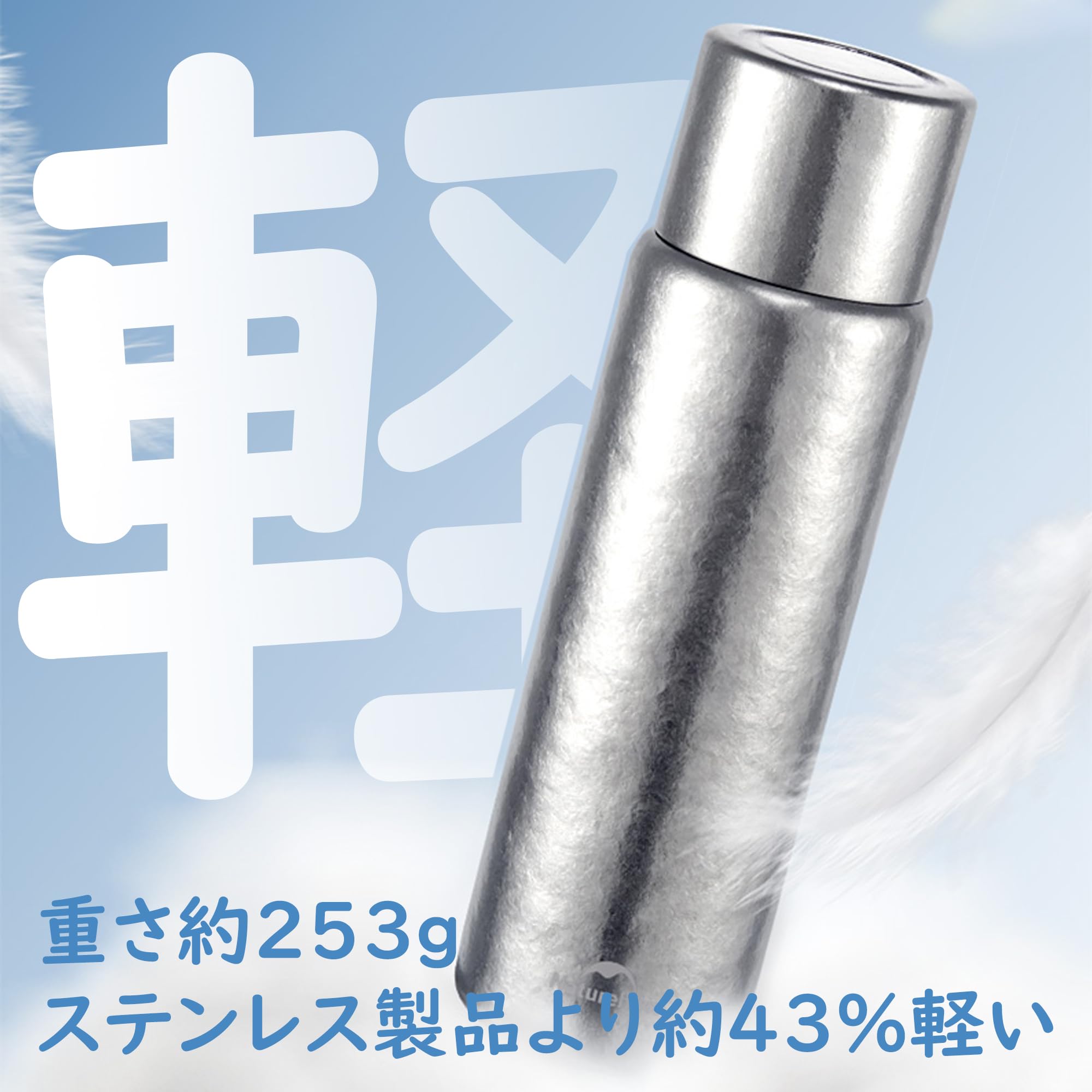 Amazon | Naturehike 水筒 24h保温 チタン製 99%静菌率 253g超軽量