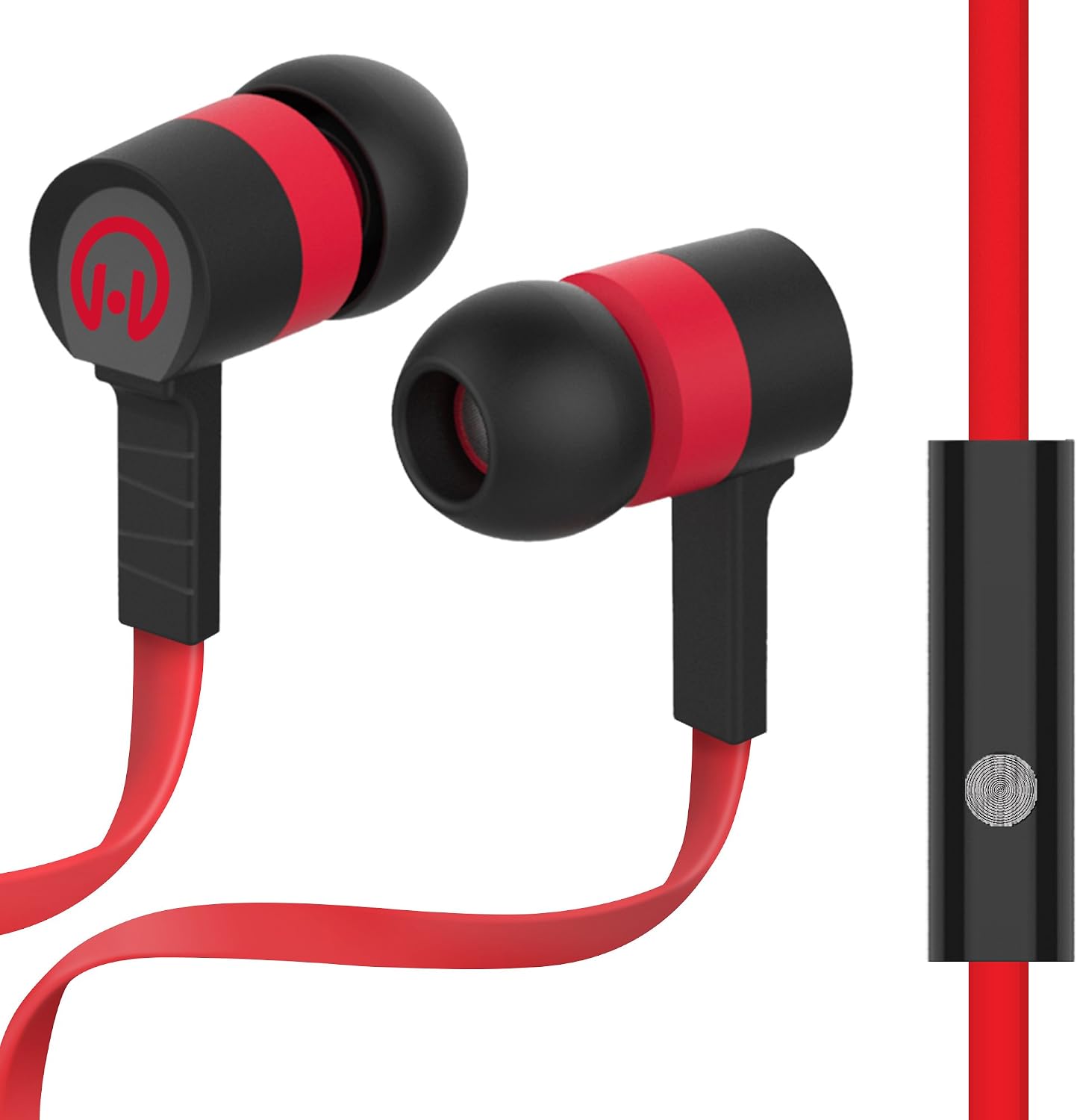 HyperGear Wired Earphones with Mic – Noise-Isolating Wired Headphones and 3.5mm Aux Jack for Computers, Laptops, Tablets, Smartphones & More – in-Ear Earbuds with Mic – Black