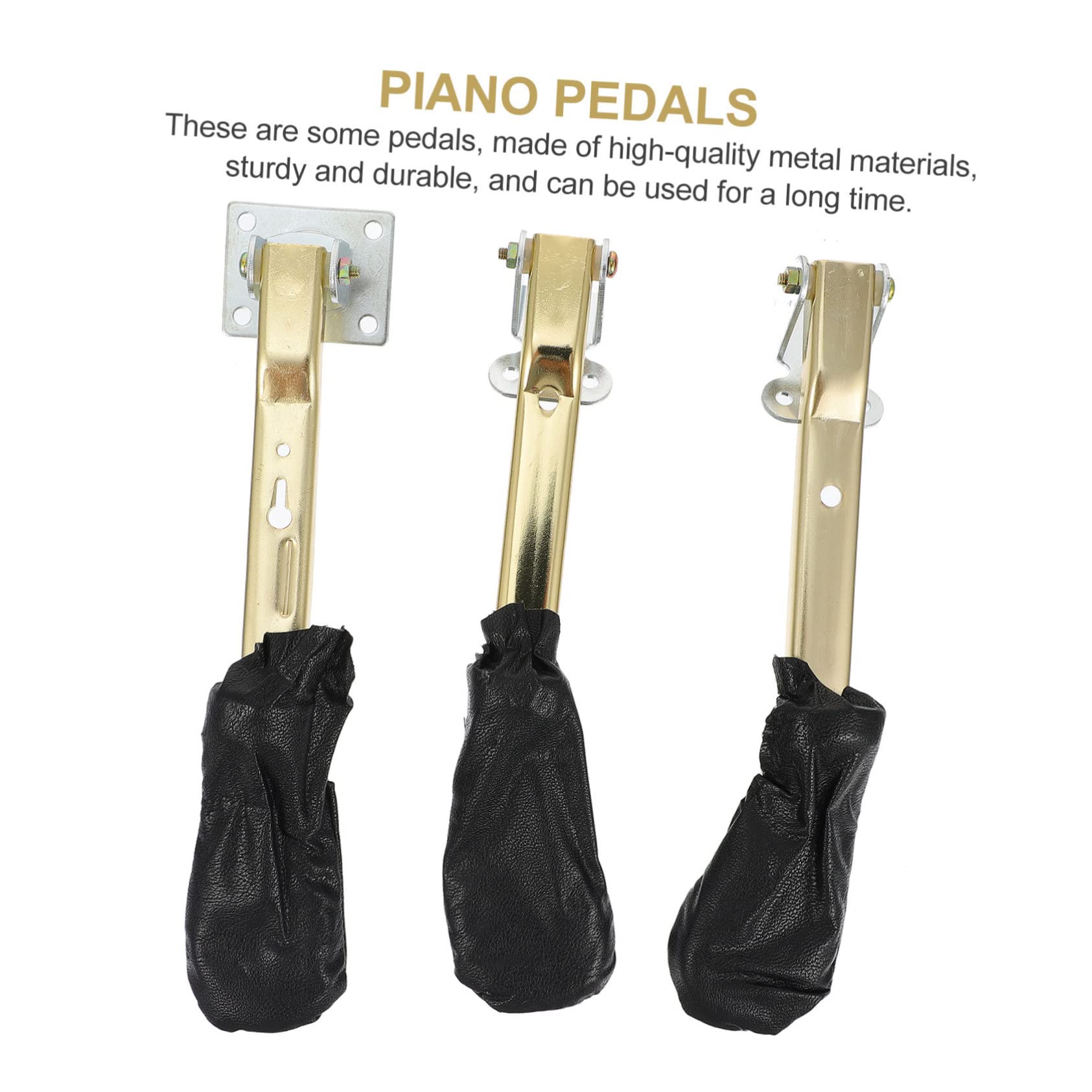 Pédales de Piano de Remplacement en Métal, Lot de 3, Doré