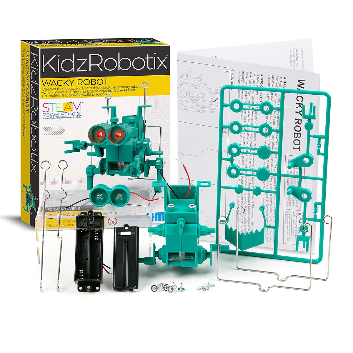 Amazon.com: 4M Kidz Robotix-Wacky Walking Robot, Science and