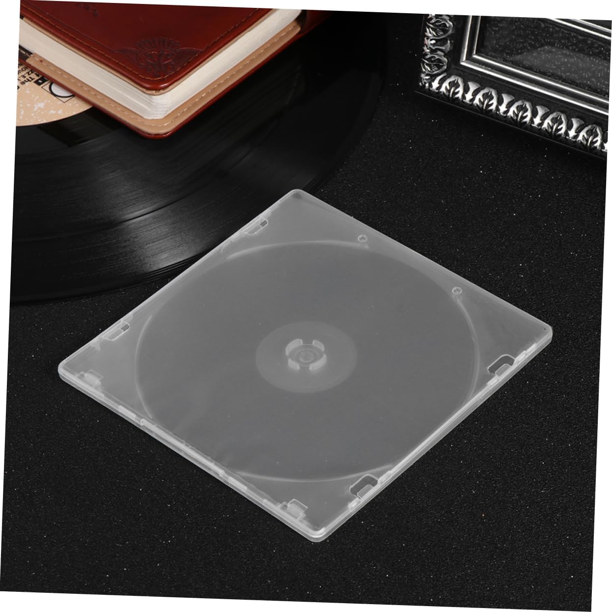 MERRYHAPY 15pcs Transparent Cd DVD Storage Cases Lightweight Plastic Organizer for Media Discs Scratch-Resistant for Home Office Travel Easy Identification and Space-Saving