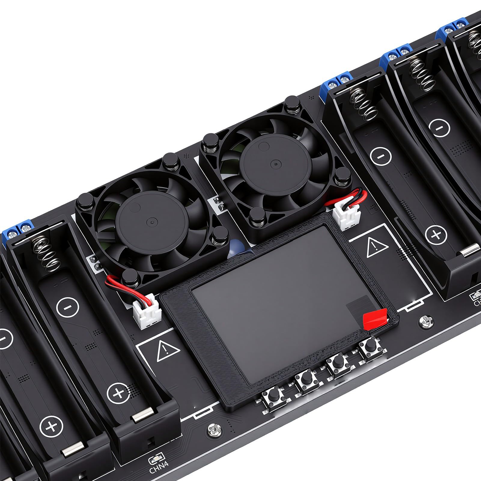 Zunate 8-kanałowy Tester Pojemności Akumulatorów Moduł Automatycznego Rozładowywania Tester Rezystancji Wewnętrznej Akumulatorów Typu Flat Top, Analizator z Zabezpieczeniem i Aktywnym Chłodzeniem