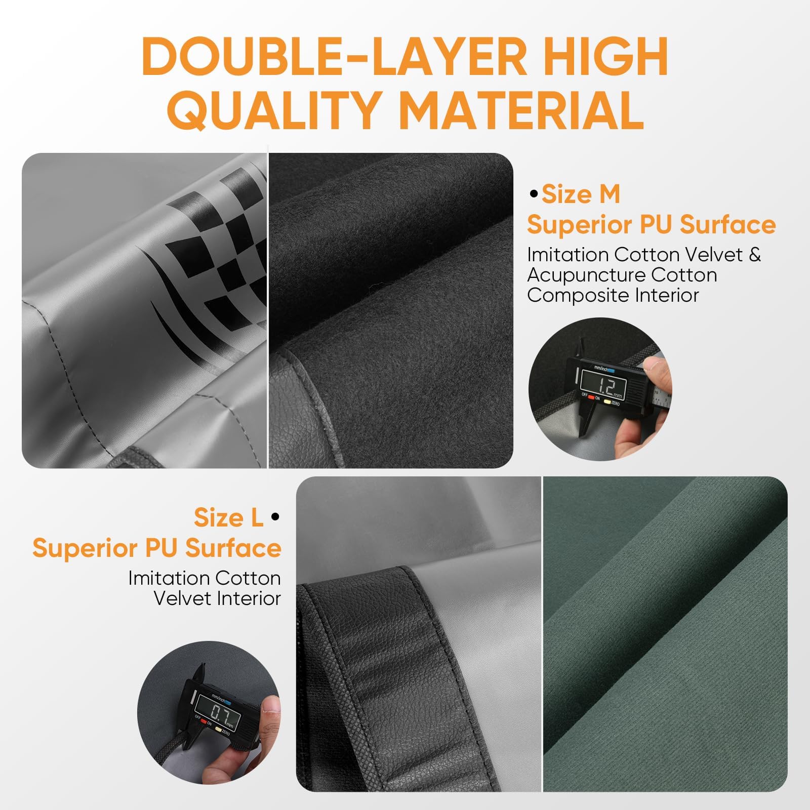 Fender Covers for Mechanics,3 Pcs Microfiber Leather Fender Protector Mats with Stronger Magnets & Hooks for Mechanics Sedans,Trucks and SUVs Gray M - 5