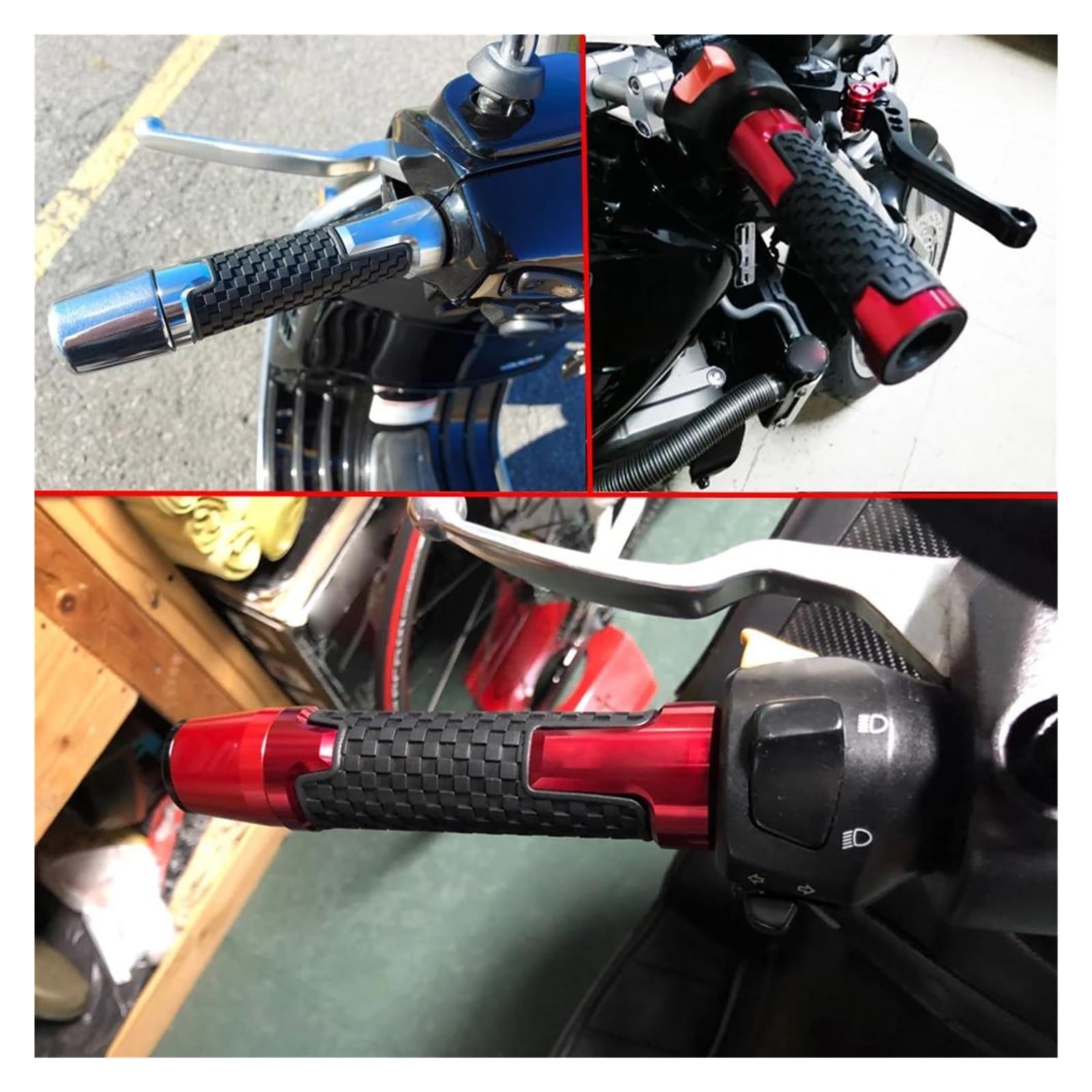 Empuñaduras Moto Antideslizantes y Resistentes para ADV150 ADV160 ADV350 ADV750 2019-2023 CNC Empuñaduras Extremos de Manillar antivibración