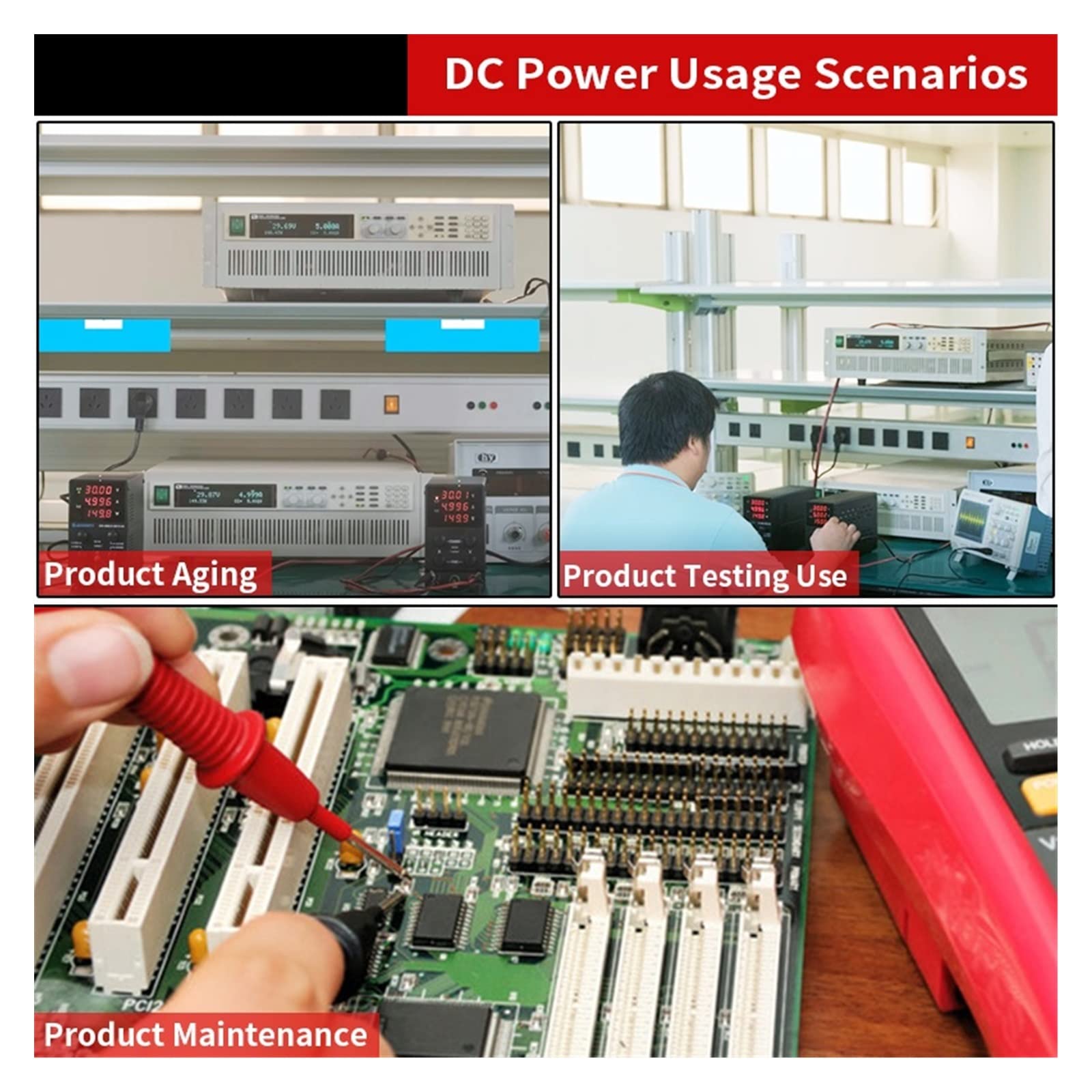 zasilacz laboratoryjny, Regulowany zasilacz DC 30V 10A 60V5A zasilacz laboratoryjny laboratoryjny stabilizowany zasilacz przełącznik regulatora napięcia(Red Display120V3A)