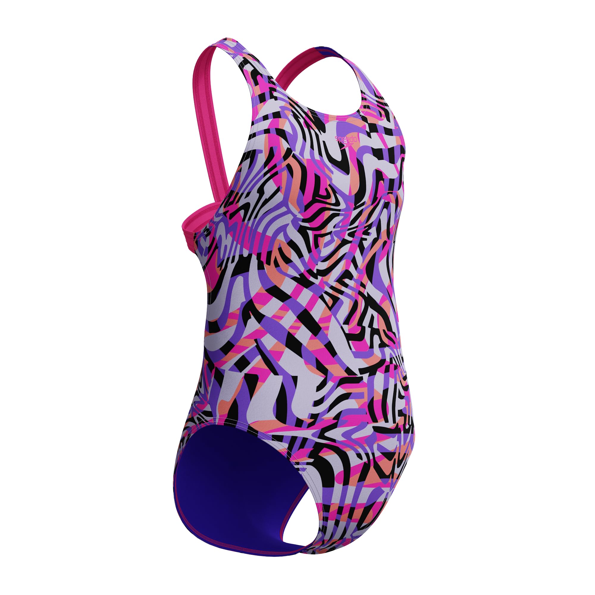 Speedo Maillot de bain à dos nageur numérique pour fille Rose
