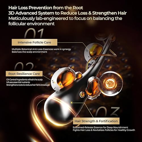 Miniatura 8 de Champú anticaída de cabello, cuidado del cuero cabelludo con botánicos naturales, tratamiento de terapia del cuero cabelludo para hombres y mujeres,