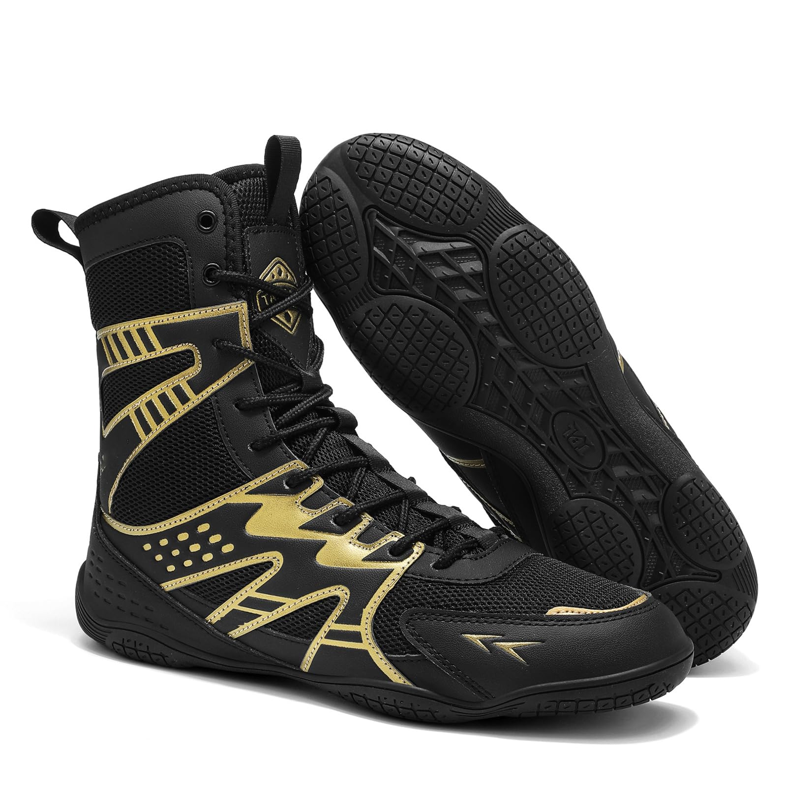 Zapatillas Boxeo Hombre Antideslizantes Zapatillas Lucha Libre Entrenamiento Cruzado Transpirables para Gimnasio Levantamiento Pesas Combate
