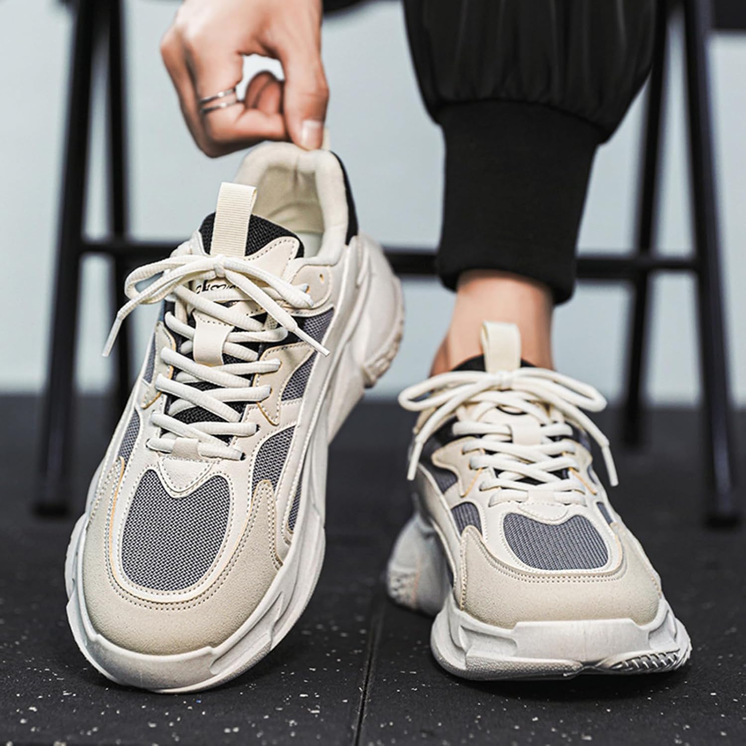 GSIGUL Men's Running Shoes Workout Athletic Walking Shoes Cushioning Mens Sneaker Tennis Casual Shoes for Men