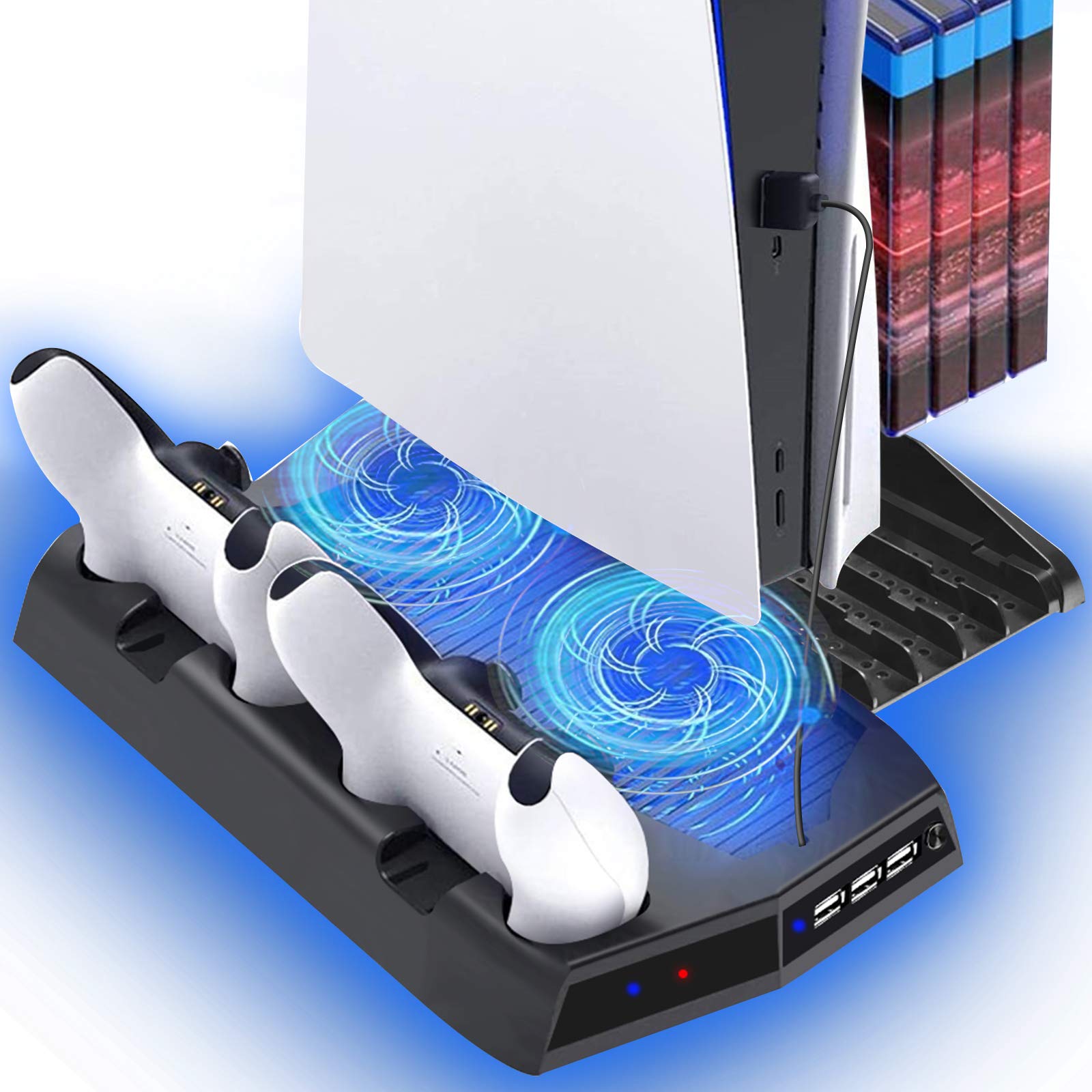Buy PS5 Stand with Cooling Fan, PS5 Cooling Station for Playstand 5