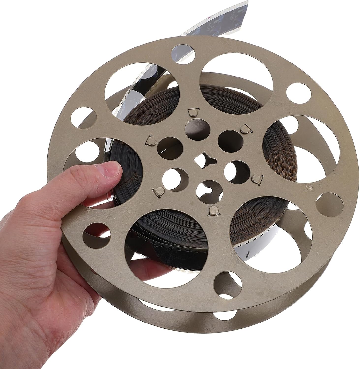 Vintage Iron Movie Reel Filmstrip Centerpiece 18cm Gold Retro Cinema Theme Party Decorations for Movie Night Theater Props