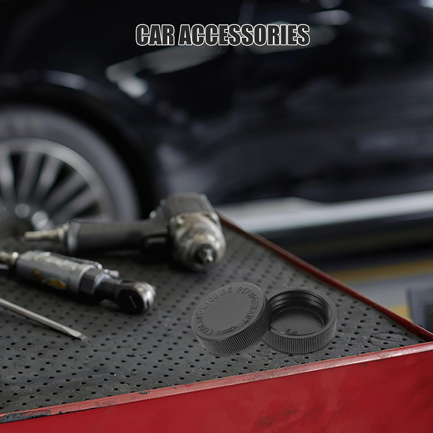 2pcs Radiator Reservoir Tank Caps Engine Reservoir Cover for Car, Black Plastic Material with Optimal Sealing Performance, Prevents Liquid Spills, Compatible with Models