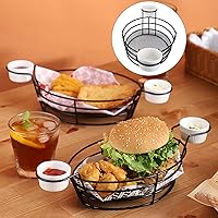 Vista 9 de DOITOOL Cesta de papas fritas de acero inoxidable de 12.99 x 5.90 x 2.75 pulgadas, cesta para freír alimentos para cocina, servicio en el hogar