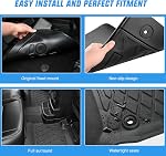 Nilight Floor Mats for Dodge Grand Caravan 7 Seats 2011-2021/2008-2016 Town & Country (Stow'n Go Only) All Weather Custom Fit Heavy Duty Floor Liners