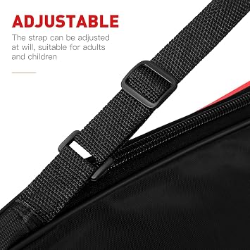 Badminton Racket Bag: Oxford Cloth Racket Cover with Adjustable Shoulder Strap Lightweight Squash Carrying Case Sport Storage Pouch for Men Women