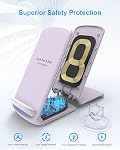NANAMI Fast Wireless Charger, 15W Max Wireless Charging Stand for iPhone 17/16 Pro Max/15/14/13/12/11/XR/XS/8, Phone Charger Holder for Samsung Galaxy S26/S25/S24/S23 Ultra/S22/S21/S20, Pixel 9 8 7 6