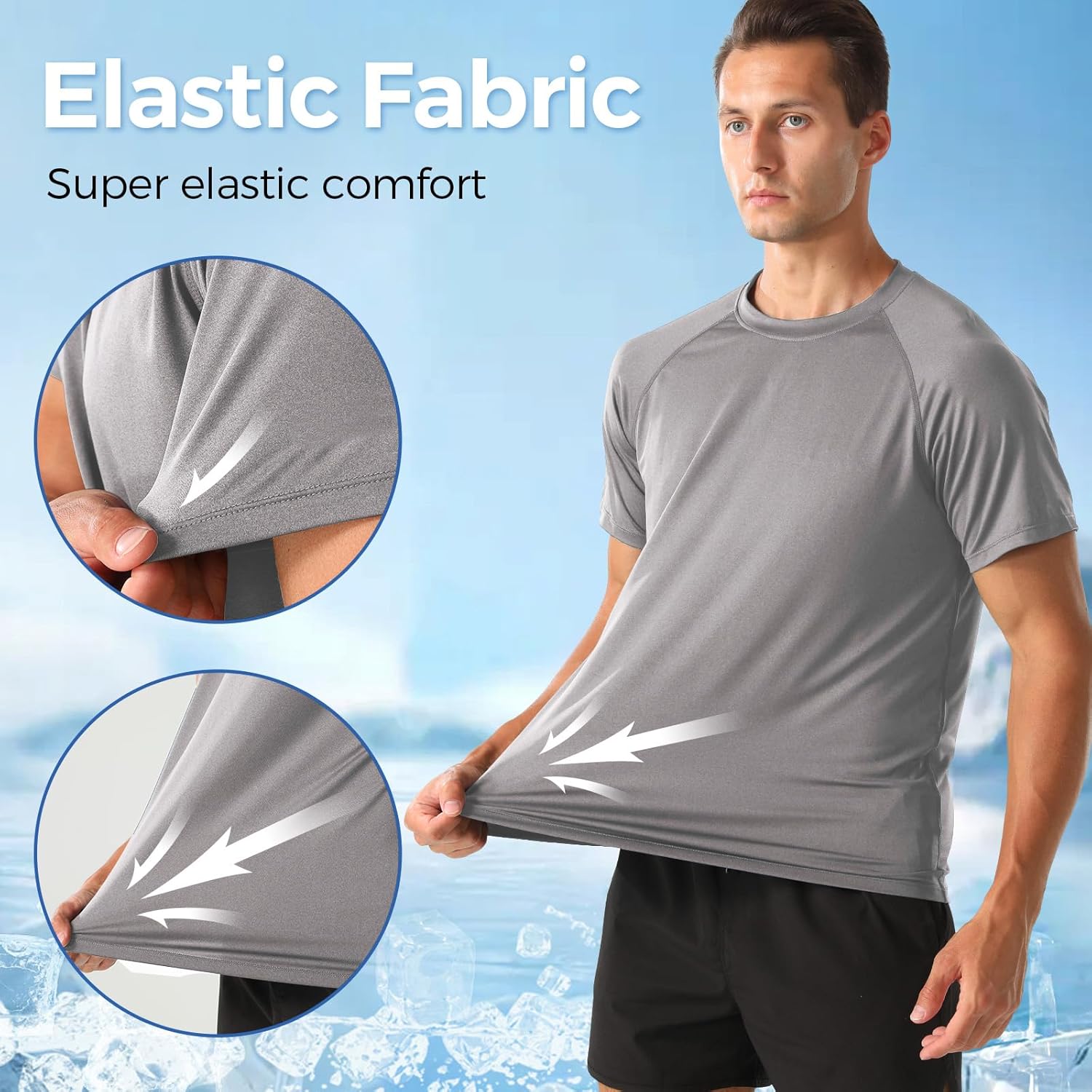 HYCOPROT Men’s Quick Dry Workout T Shirts Moisture Wicking Short Sleeve Athletic Loose Fit Tee Tops for Gym Running Casual - Image 5