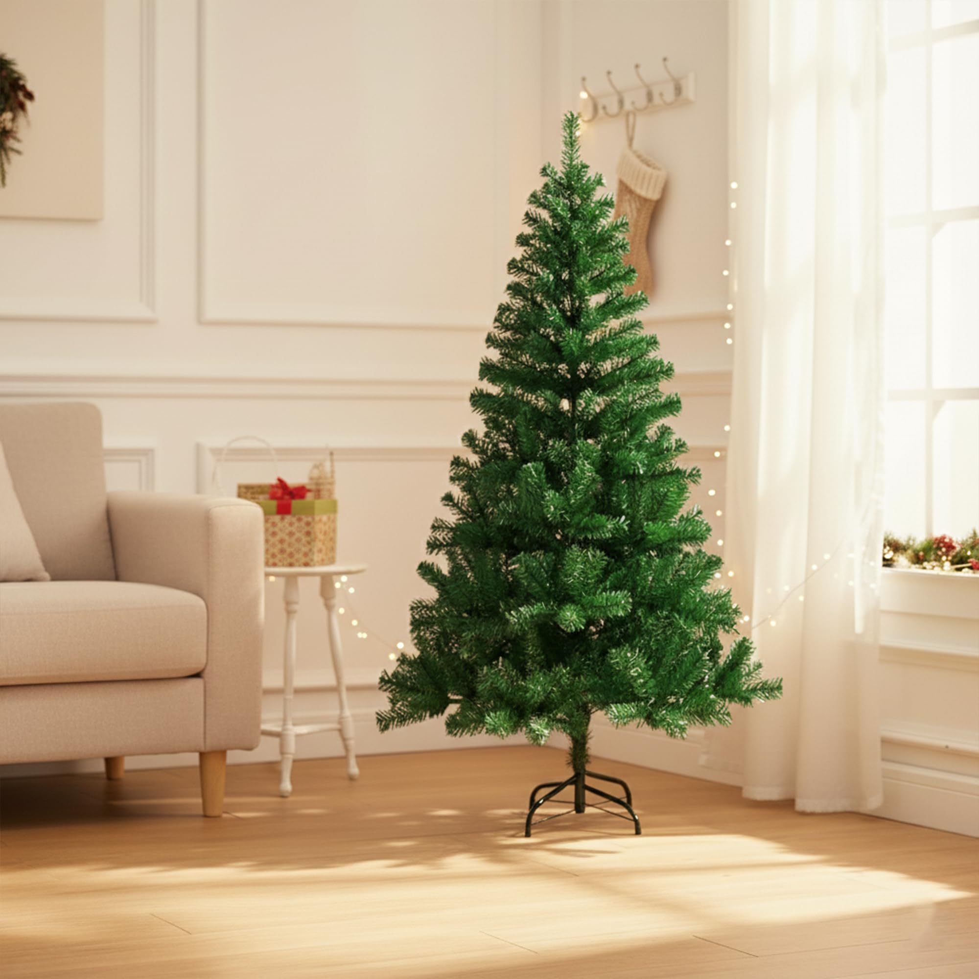 CraftVatika Christmas Tree 5ft for Xmas Party Decorations, X Mas Tree for Home Office Table Décor, Christmas Party Decoration Items, Merry Christmas Decoration Tree with Stand for Xmas Decoration-image-25