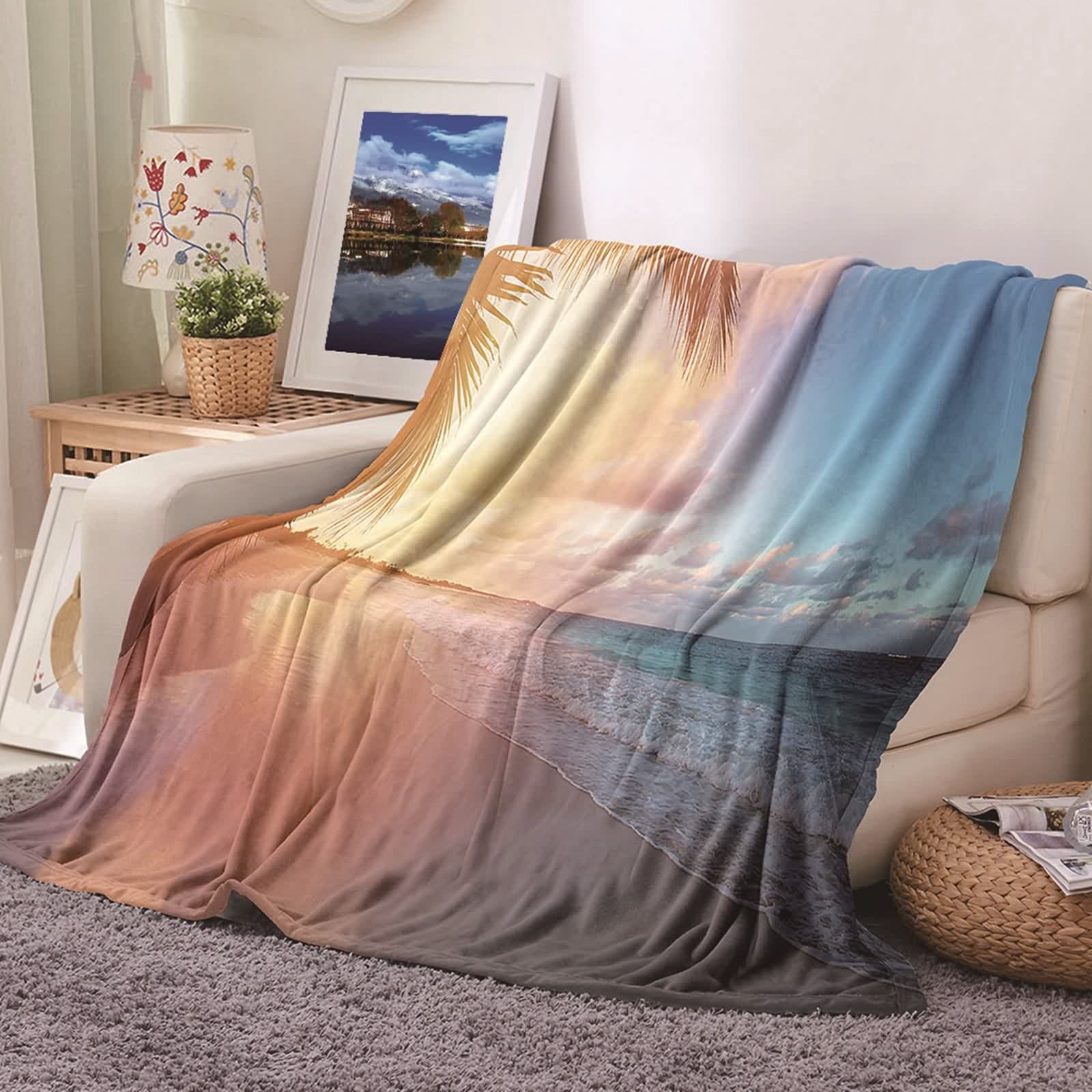 Plaid pour canapé éliminant la sensation de froid pour adulte et enfant en hiver