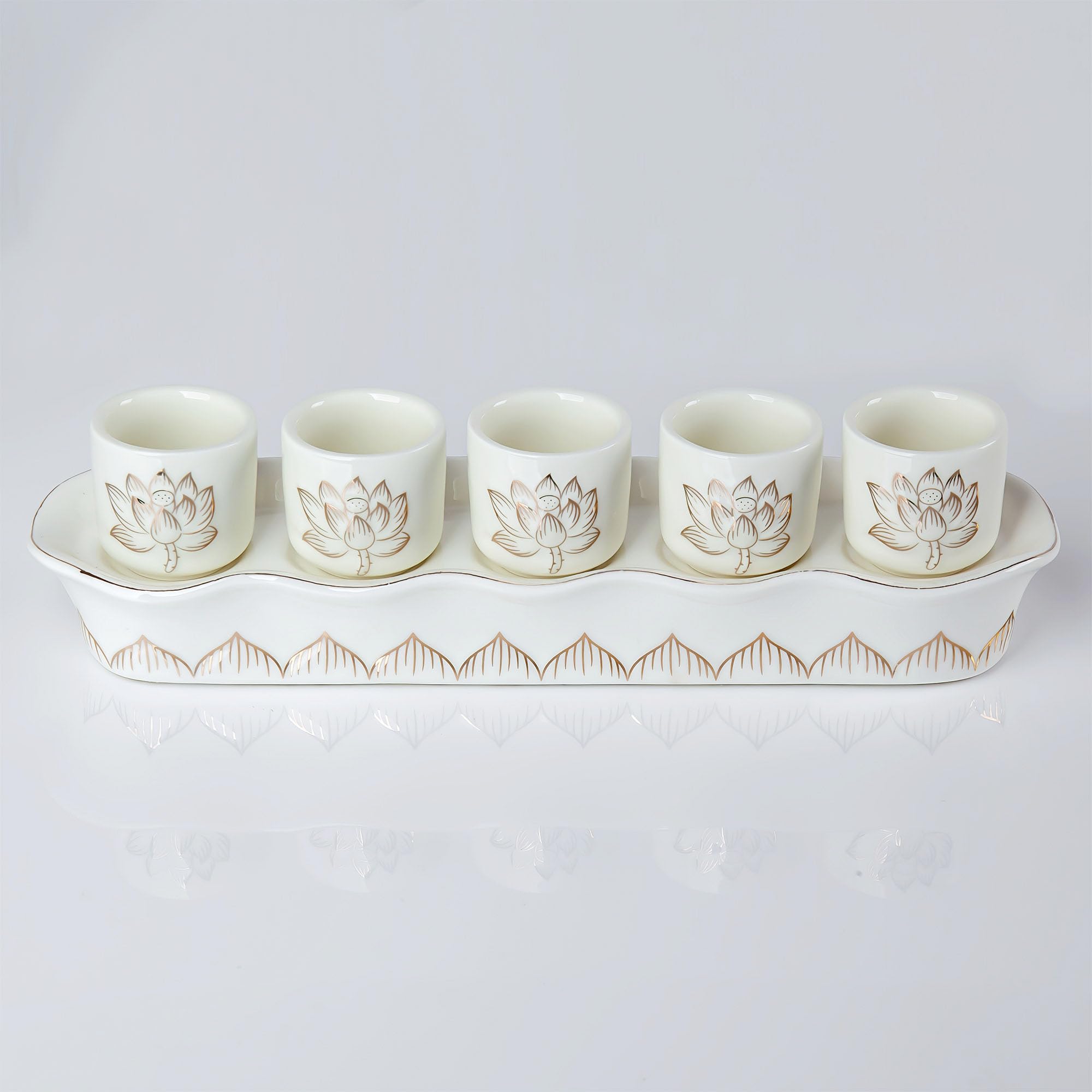 Amazon.com | QINLANG White Buddhist 5 Altar Cups Set, Buddha Water