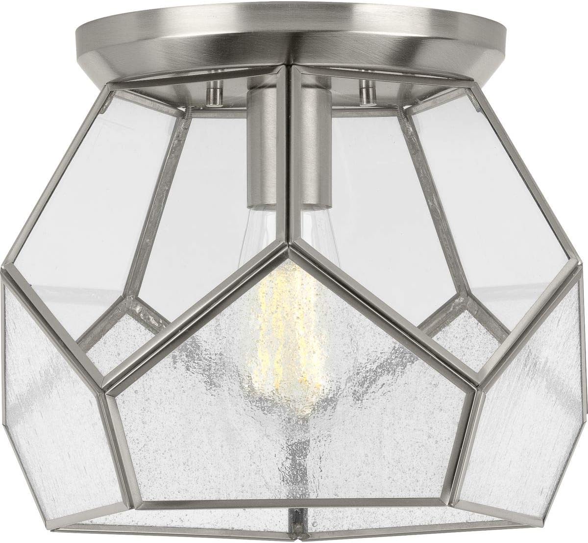 Progress Lighting Cinq Collection Brushed Nickel One-Light 12" Flush Mount