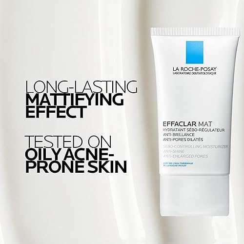 Miniatura 8 de La Roche-Posay Effaclar Mat, hidratante diario para pieles grasas, reduce visiblemente el aspecto de los poros, hidratante matificante sin aceite,