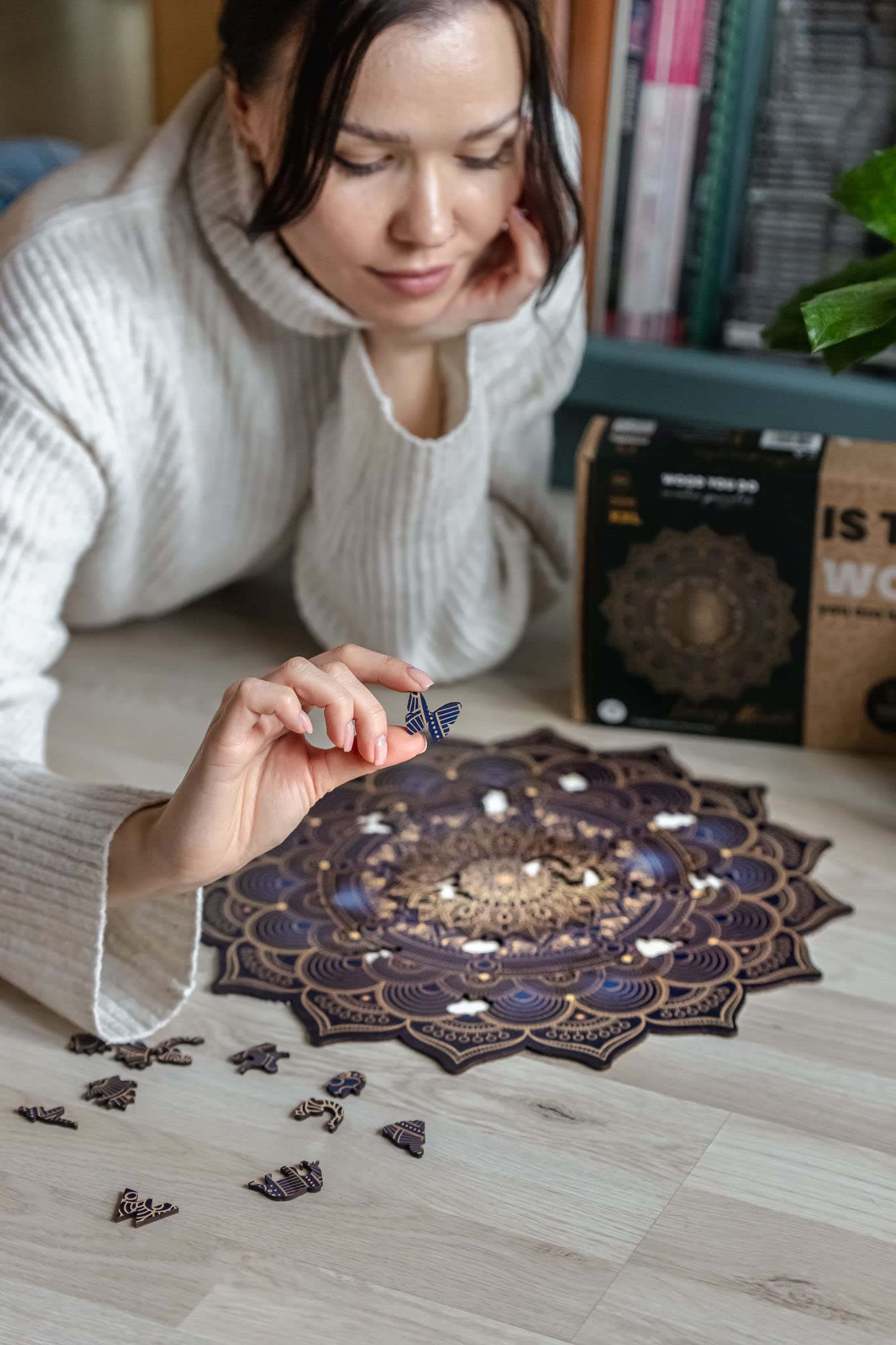 Holzpuzzle Mandala Holzpuzzle Für Erwachsene Wooden Puzzle Holzpuzzles Perfekt Geschenkidee für Erwachsene 418 Teile, 37x37cm (Luxury Mandala, A2, XXL)