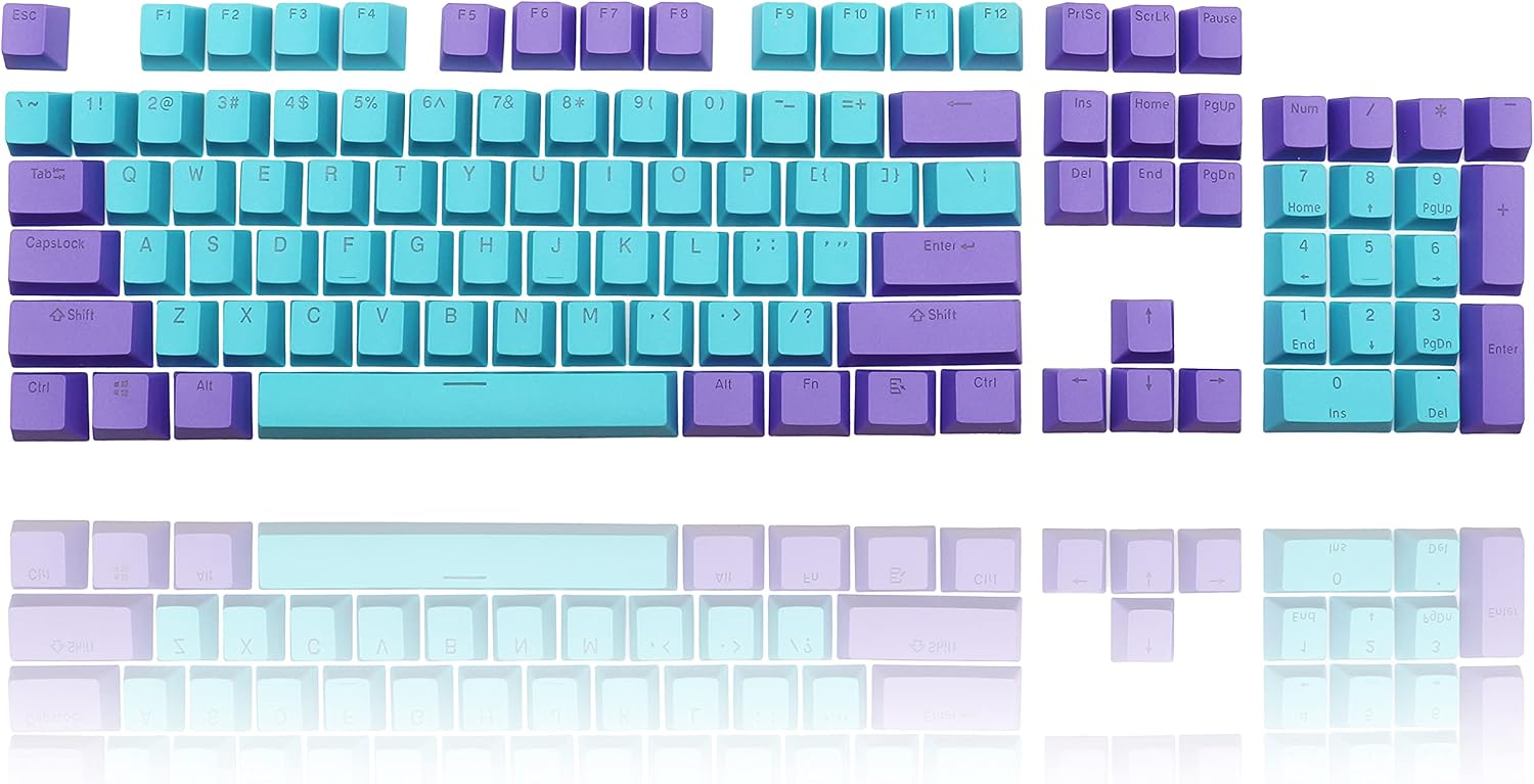 Keycaps 60 Percent 104 Backlit PBT Key Cap Set for 60% Gaming Keyboard MX Switches(Shen2) thumbnail