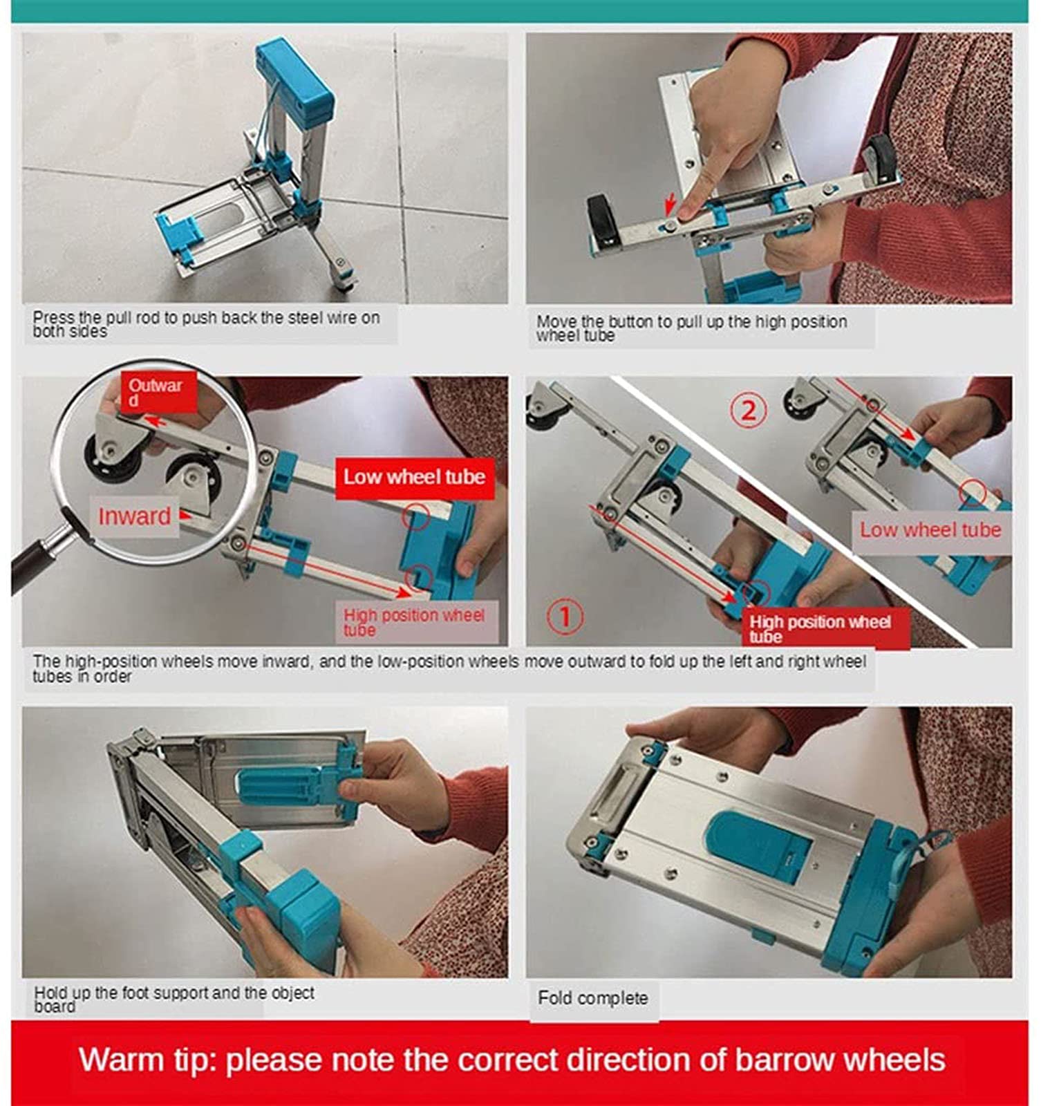 Mini Carrello della Spesa Pieghevole Completo 24 * 11,5 * 3,5 Cm Mini Carrello di Utilità Pieghevole 890G Carrello Ultraleggero per La Spesa Portatile,B2