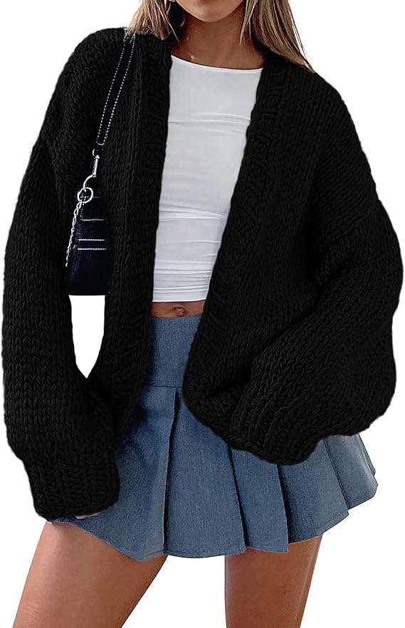 PRETTYGARDEN Cardigan Sweaters for Women Trendy Fall Fashion 2025 Long Sleeve Chunky Knit Cardigans Winter Clothing Outfits