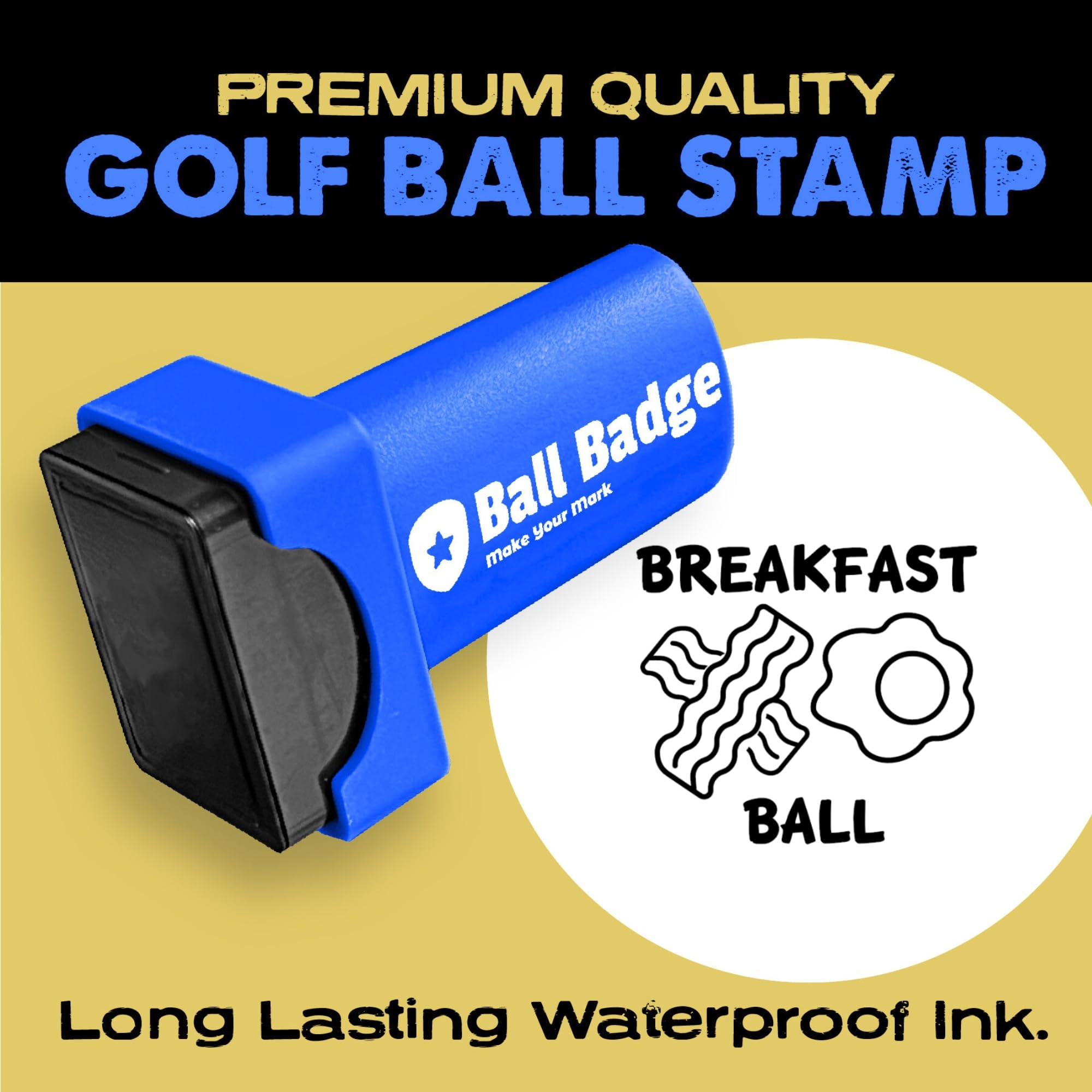 Odznaka z piłką golfową, samotuszująca się stempel do piłek golfowych, znacznik piłek golfowych, narzędzie do oznaczania piłek golfowych, wielokrotnego użytku stempel atramentowy do piłek